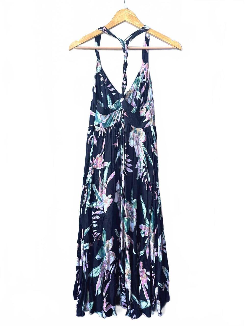 Kimchi Blue Urban Outfitters Floral Midi Dress Open Back Sm - Picture 5 of 9